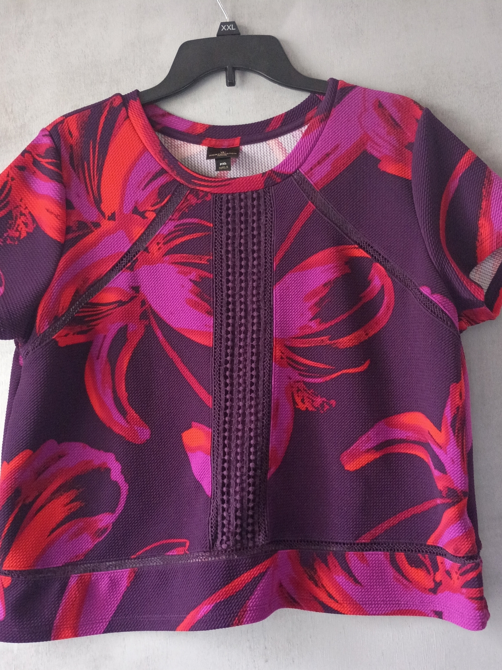 Worthington Purple and Red Patterned Top